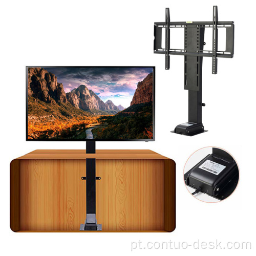 2024 Ajuste de elevador de TV motorizado Ajustador elétrico TV Stand Remote Control TV Lift